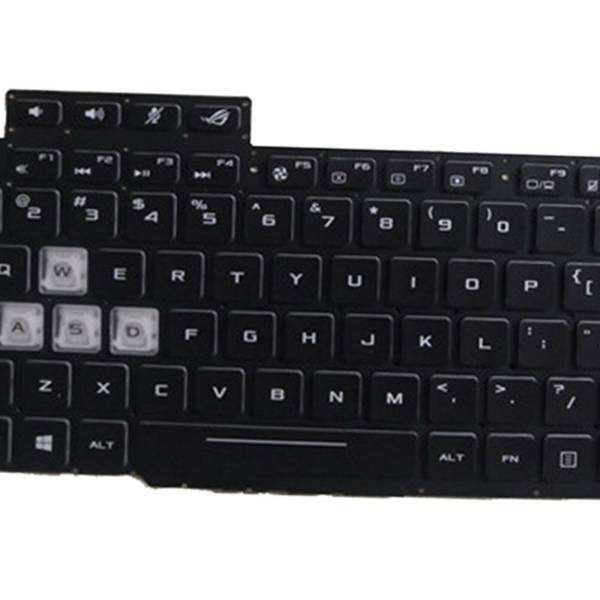 Tastatura Laptop Gaming, Asus, ROG Strix GL704G, GL704GM, GL704GS, GL704GV, GL704GW , iluminata, RGB 4 Zone, neagra, us