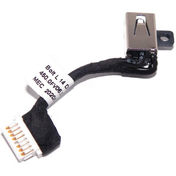 Mufa alimentare Laptop, Dell, Latitude 3400, P111G, P111G001, TM5N3, 0TM5N3, 450.0FV06.0011, Bold L14 DC IN Cable, 8 pini, 3.5cm