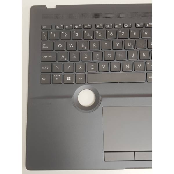 Carcasa superioara cu tastatura palmrest Laptop, Asus, ProArt StudioBook 16 H5600Q, H5600QE, H5600QR, H5600QM, 3AEXCTAJN00, H5600QM-2B, iluminata, neagra, layout UK
