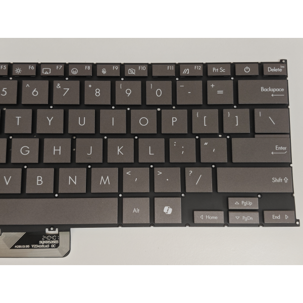 Tastatura compatibila Laptop, Asus, Zenbook S14 UX5406S, UX5406SA, iluminata, gri metalizat, layout US