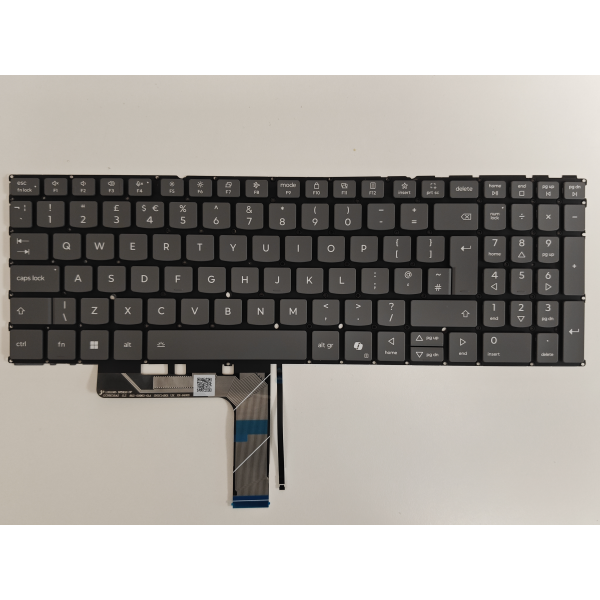 Tastatura Laptop 2-in-1, Lenovo, Yoga 7 16ILL10 Type 83JT, iluminata, gri, layout UK
