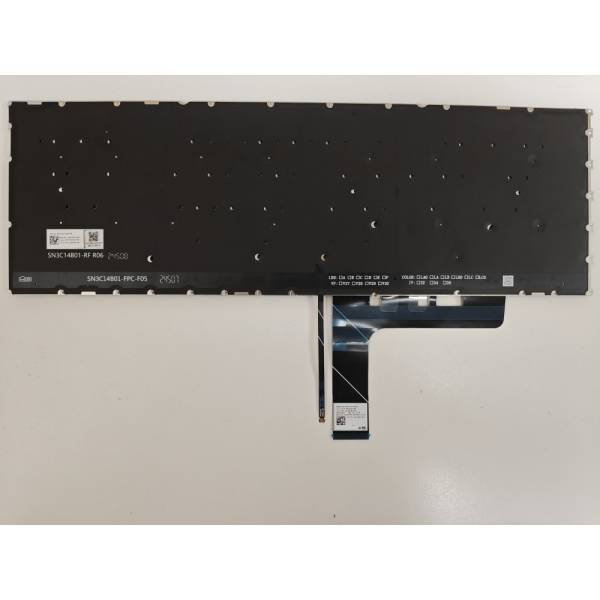Tastatura Laptop 2-in-1, Lenovo, Yoga 7 16ILL10 Type 83JT, iluminata, albastra, layout US