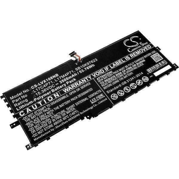 Baterie compatibila Laptop, Lenovo, ThinkPad X1 Yoga 3rd Gen Type 20LD, 20LE, 20LF, 20LG, L17C4P71, L17M4P71, L17M4P73, SB10K97624, SB10K97623, SB10K97638, 02DL003, 01AV474, 01AV475, 01AV499, 15.36V, 3500mAh, 53.76Wh