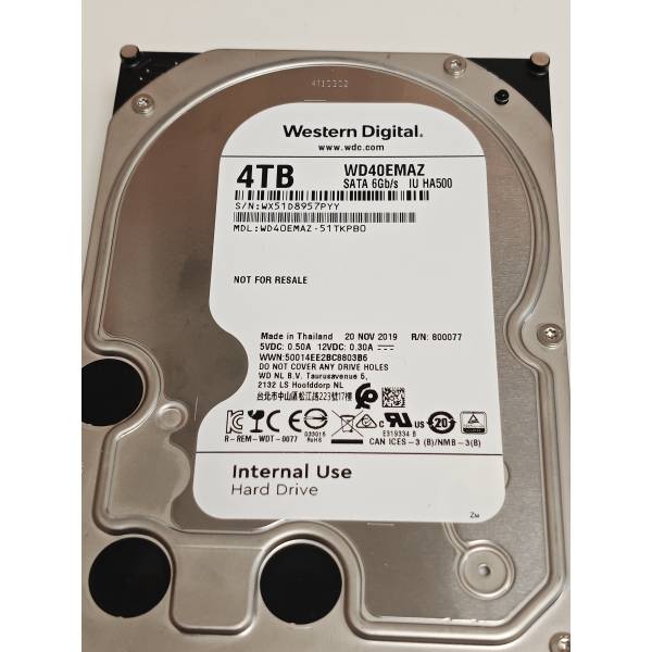 Hard Disk Western Digital WD 4TB 5400rpm 256MB SATA3, WD40EMAZ, IU HA500, 3.5 inch, HDD pentru Desktop/PC/NAS, bulk