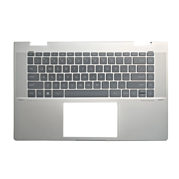 Carcasa superioara cu tastatura palmrest Laptop, HP, Envy X360 15-FH, 15Z-FH, TPN-C166, N47952-001, N49491-001, AM3VY000441, AM3VY000700, 7H2470, DJM20A3AD00100ET, DFK141673091312, argintie, layout US