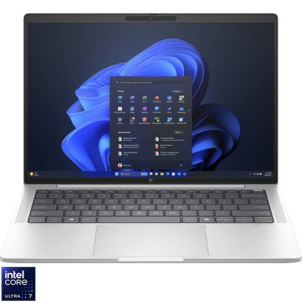 Laptop Business Premium HP EliteBook 1040 G11, Intel Core Ultra 7 155H, 32GB RAM, DDR5, 7500 mt/s, SSD 1TB, 14" WUXGA IPS, Windows 11 Pro, Argintiu
