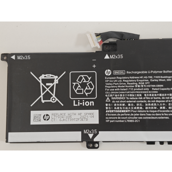 Baterie Laptop, HP, Envy 13-BA, 13T-BA, TPN-C145, L77034-005, L76965-2C1, HSTNN-DB9N, BN03XL, 11.55V, 4195mAh, 51Wh