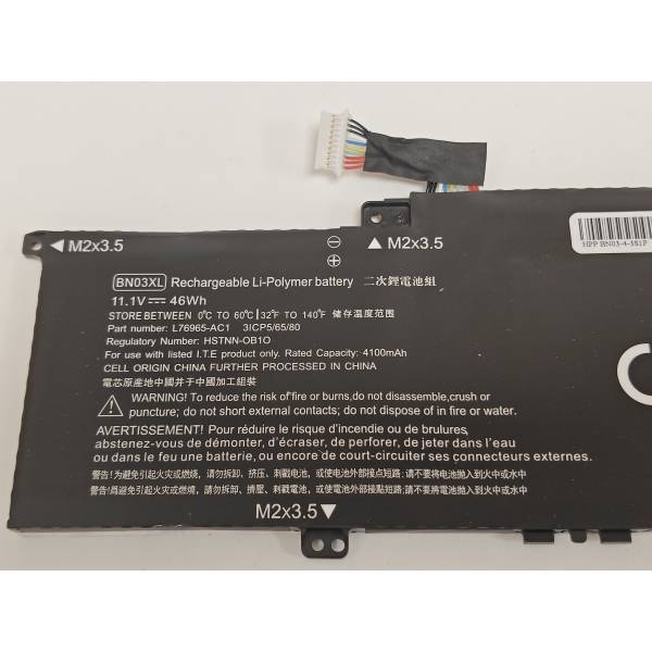 Baterie compatibila Laptop, HP, Envy 13-BA, 13T-BA, TPN-C145, L76965-AC1, 3ICP5/65/80, HSTNN-OB1O, BN03XL, 11.1V, 4100mAh, 46Wh