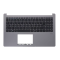 Carcasa superioara cu tastatura palmrest Laptop, Asus, ExpertBook P1, 90NX0881-R33US0, 90NX0881-R34UI3, 13NX0881P02X11 ,13N1-JZA0501, 13N1-JYA0131, 13N1-JZL0411, FR3021, P1503, P1503CVA, PQ6, argintie, layout US