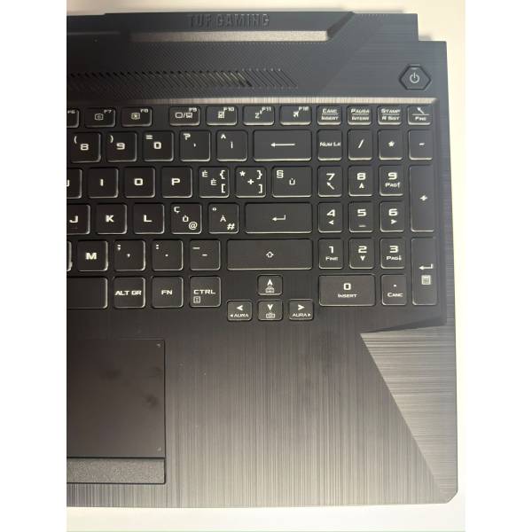Carcasa superioara cu tastatura palmrest Laptop Gaming, Asus, TUF A15 FA506I, FA506II, FA506IV, FA506IH, 90NR03M1-R31IT0, 90NR03L1-R31IT0, 3BBKXTAJN10, iluminata, RGB, layout IT (italiana)