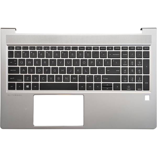 Carcasa superioara cu tastatura palmrest Laptop, HP, EliteBook 650 G10, 655 G10, N45680-001, 4BX8TTATP70, iluminata, argintie, layout US