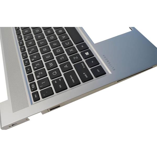 Carcasa superioara cu tastatura palmrest Laptop, HP, EliteBook 650 G10, 655 G10, N45680-001, 4BX8TTATP70, iluminata, argintie, layout US