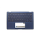 Carcasa superioara cu tastatura palmrest Laptop, Asus, ZenBook Flip S UX370U, UX370UA, UX370UAA, UX370UAF, UX370UAR, 90NB0EN1-R30300, HT20180917A-A10, PY21010700219, UX370UAF-1A, iluminata, albastra, layout US