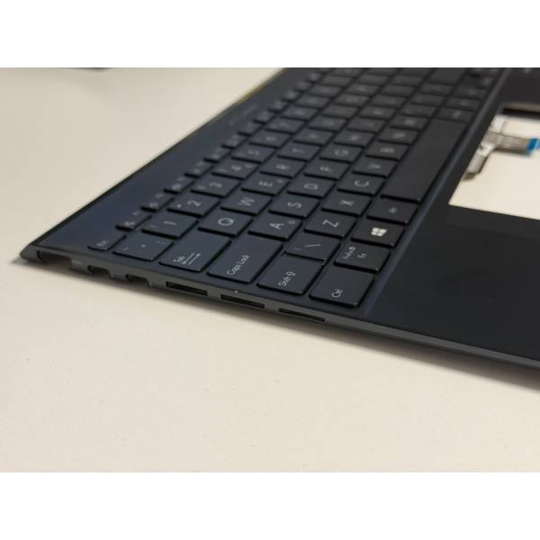 Carcasa superioara cu tastatura palmrest Laptop, Asus, ZenBook 1, 4X, UX5401EA, UX5401EAJ,  90NB0UQ1-R30UK0, 90NB0UQ1-R30US0, 90NB0VG4-R30US0, 90NB0WM1-R31US0, 13NB0UR0P01011, 13N1-DMA0211, 20210519N1P06UM54010QA, neagra, iluminata, 10 pini, layout UK