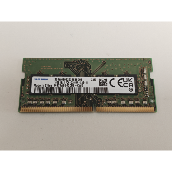 Memorie Ram Laptop, Samsung 16GB, DDR4, 1Rx8, PC4-3200AA, 1.2V, CL22, PC4-25600, M471A2G43CB2-CWE, 3200Mhz, Non-ECC, sodimm, 260 pini