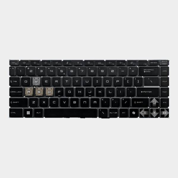 Tastatura Laptop Gaming, MSI, GF63 Thin 12VF, 12VE, 12UC, 12UCX, 12UD, 12UDX, MS-16R8, iluminata, 6 pini, neagra, layout US