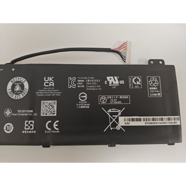 Baterie Laptop Gaming, Acer, Nitro 5 AN517-42, KT.00405.012, AP21A7T, 5650mAh, 87.01Wh