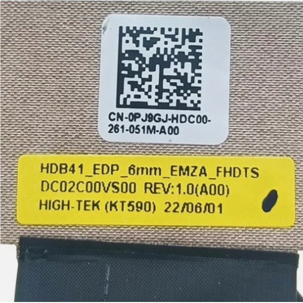 Cablu video LVDS Laptop 2-in-1, Dell, Latitude 7430, P136G, P136G002, PJ9GJ, 0PJ9GJ, DC02C00VS00, HDB41 EDP 6mm EMZA FHDTS, 30 pini