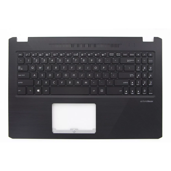Carcasa superioara cu tastatura palmrest Laptop Gaming, Asus, YX570Z, YX570ZD, 90NB0HS1-R31US0, 13NB0HS0M02X11, 13NB0HS1AP311, PY2012100707, X570UD-1B, iluminata, neagra, layout US