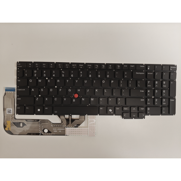 Tastatura Laptop, Lenovo, ThinkPad P16s Gen 4 Type 21QV, 21QW, iluminata, neagra, layout US