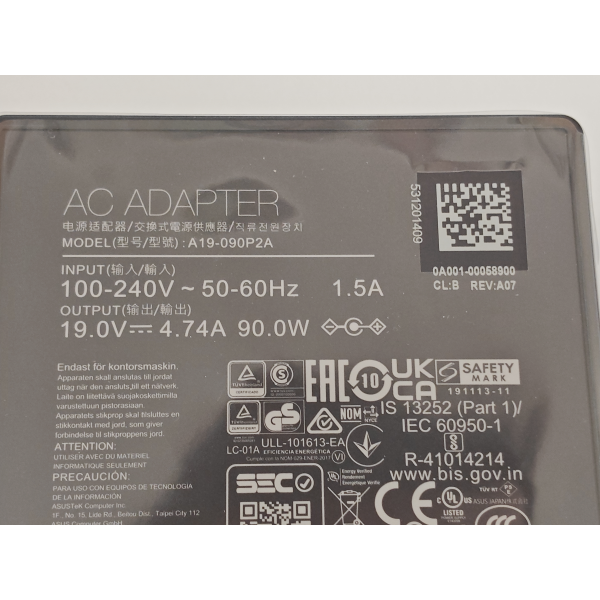 Incarcator Laptop, Asus, 0A001-00058900, A19-090P2A, 19V, 4.74A, 90W, 5.5x2.5mm