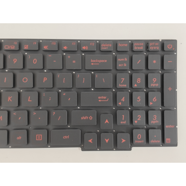 Tastatura Laptop Gaming, Asus, ROG ZX553V, ZX553VD, iluminata, rosie, layout US