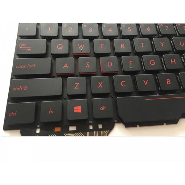 Tastatura Laptop Gaming, Asus, ROG ZX553V, ZX553VD, iluminata, rosie, layout US