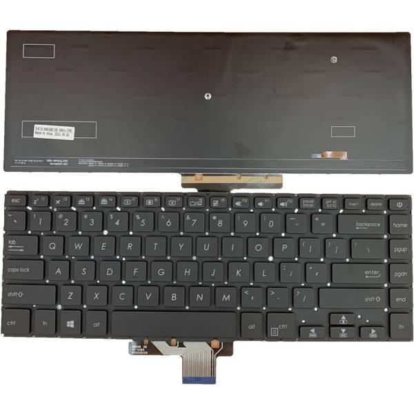 Tastatura Laptop, Asus, VivoBook 15 X510U, X510UA, X510UAD, X510UAO, X510UAR, iluminata, neagra, layout US