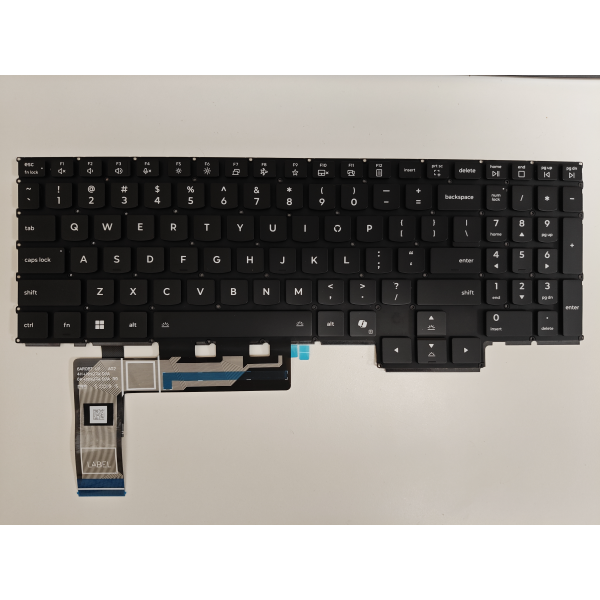 Tastatura Laptop, Lenovo, Legion 5 15AHP10 Type 83M0, iluminata, RGB Per Key, 24 pini, neagra, layout US