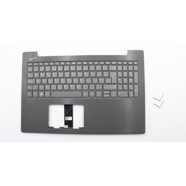 Carcasa superioara cu tastatura palmrest Laptop, Lenovo, IdeaPad V330-15ISK Type 81AW, 5CB0R28201, 460.00B09.004, Iron Grey, layout UK