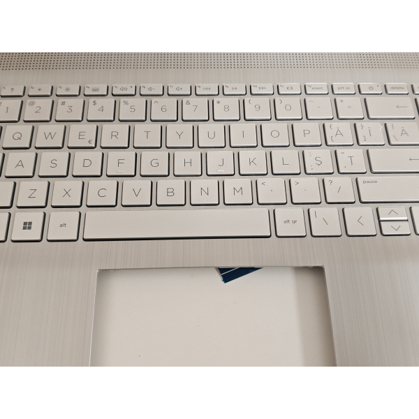 Carcasa superioara cu tastatura palmrest Laptop, HP, ProBook 470 G10, M50456-001, M50456-B31, M50456-271, 6070B1894803, 6054B2488302, iluminata, natural silver, layout US