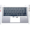 Carcasa superioara cu tastatura palmrest Laptop, HP, ProBook 430 G8, 435 G8, M24295-001, GDI4BX8PTATP00, FTCN93HD3ZR, iluminata, argintie, layout US