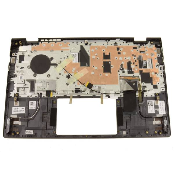 Carcasa superioara cu tastatura palmrest Laptop, Dell, Vostro 5415, P143G, P143G002, 7XR80, 07XR80, 7CX64, 07CX64, 046HG9, 460.0N603.0014, iluminata, neagra, layout US
