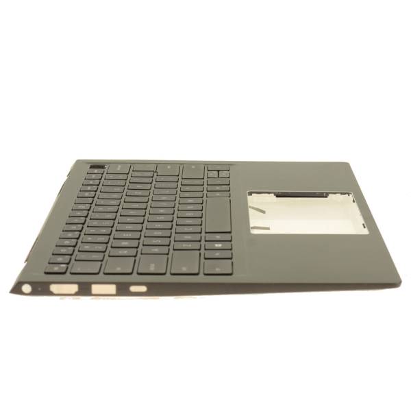 Carcasa superioara cu tastatura palmrest Laptop, Dell, Vostro 5415, P143G, P143G002, 7XR80, 07XR80, 7CX64, 07CX64, 046HG9, 460.0N603.0014, iluminata, neagra, layout US