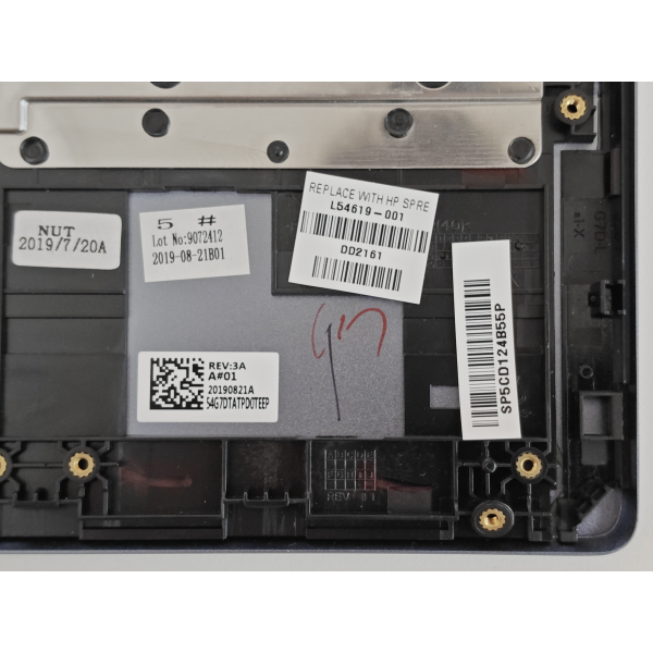 Carcasa superioara cu tastatura palmrest Laptop, HP, Pavilion 13-AN, TPN-Q214, L54619-001, L54619-B31, L54619-N271, 54G7DTATPD, iluminata, albastra, layout US