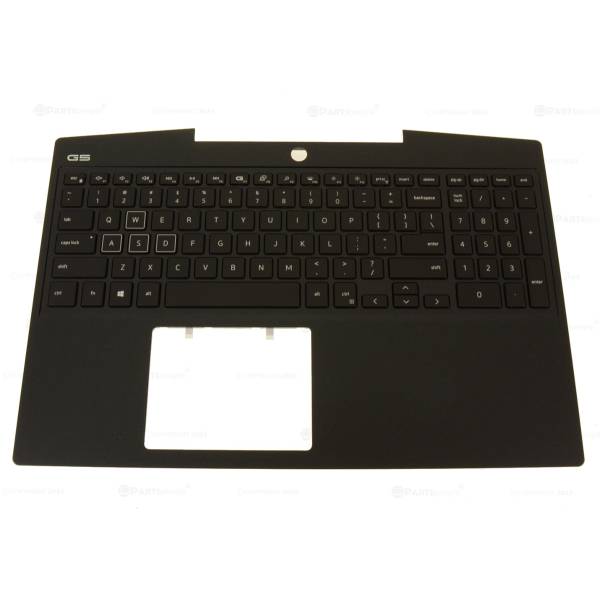 Carcasa superioara cu tastatura palmrest Laptop Gaming, Dell, G5 5500, P89F, P89F003, TKJ8F, 0TKJ8F, XW7R5, 460.0K404.0001, 460.0K404.0011, iluminata, RGB 20 pini, neagra, layout US