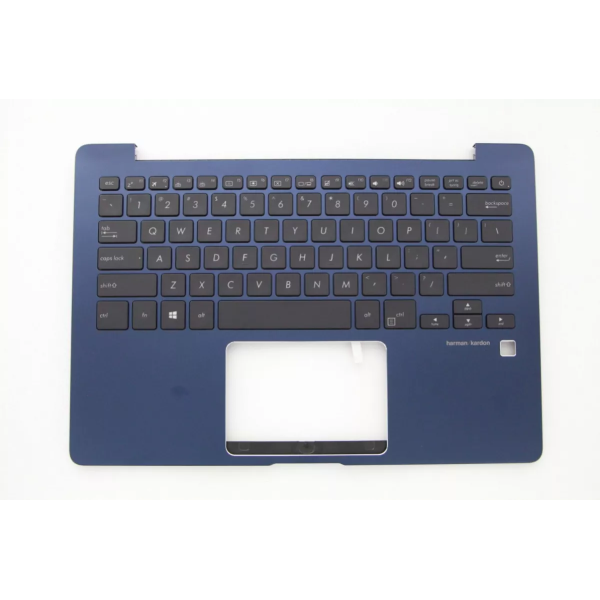 Carcasa superioara cu tastatura palmrest Laptop, Asus, ZenBook 13 UX331U, UX331UA, UX331UAL, UX331UN, 90NB0GZ1-R31US0, 13N1-3JA0821, UX331UA-1A, iluminata, albastra, layout US