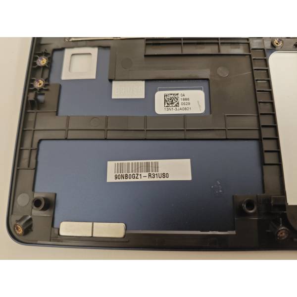 Carcasa superioara cu tastatura palmrest Laptop, Asus, ZenBook 13 UX331U, UX331UA, UX331UAL, UX331UN, 90NB0GZ1-R31US0, 13N1-3JA0821, UX331UA-1A, iluminata, albastra, layout US