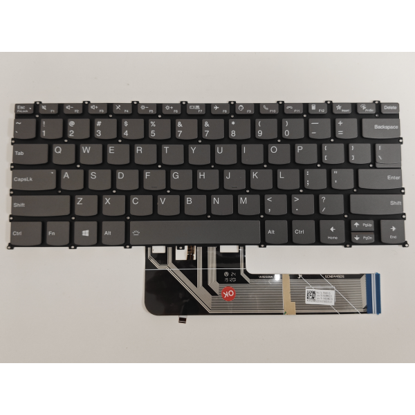 Tastatura Laptop, Lenovo, ThinkBook 14s Yoga G2 IAP Type 21DM, iluminata, gri, layout US