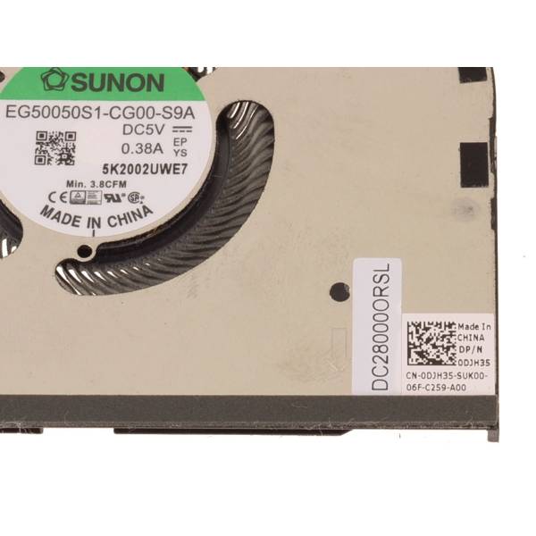 Cooler placa video Laptop, Dell, Precision 5550, P91F, P91F001, CN1MT, 0CN1MT, EG50050S1-CG01-S9A, DC28000U2SL, 5V, 0.38A, GPU