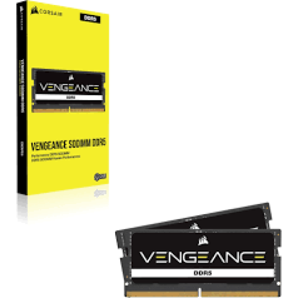 Kit Memorie Ram Laptop Corsair Vengeance, 32GB, (2x16GB), DDR5, 4800Mhz, PC5-4800B, CMSX32GX5M2A4800C40, PC5-38400, CL40, Dual Channel, 1.1V, Non-ECC, SODIMM,  262 pini