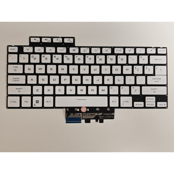 Tastatura Laptop Gaming, Asus, ROG Zephyrus G14 GA402X, GA402XI, GA402XU, GA402XV, GA402XY, GA402XZ, iluminata, RGB, alba, layout US