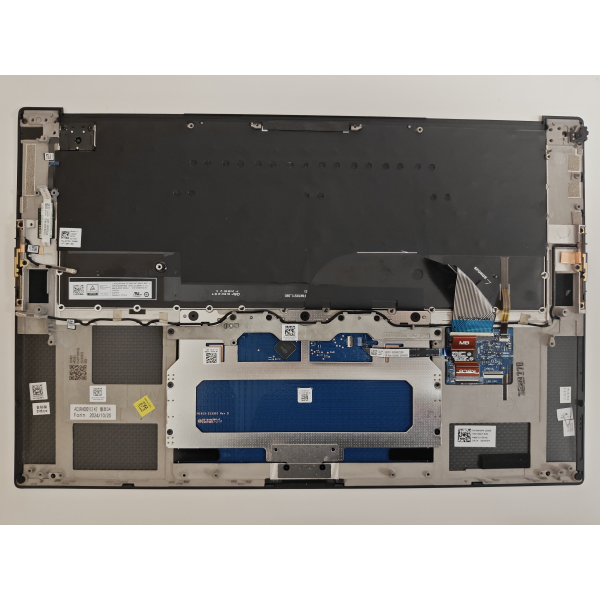 Carcasa superioara cu tastatura palmrest Laptop, Dell, XPS 15 9510, P91F, P91F002, TJP2V, 0TJP2V, 04W5M, 004W5M, AQ3RH000112, FR24081681, iluminata, neagra, layout UK