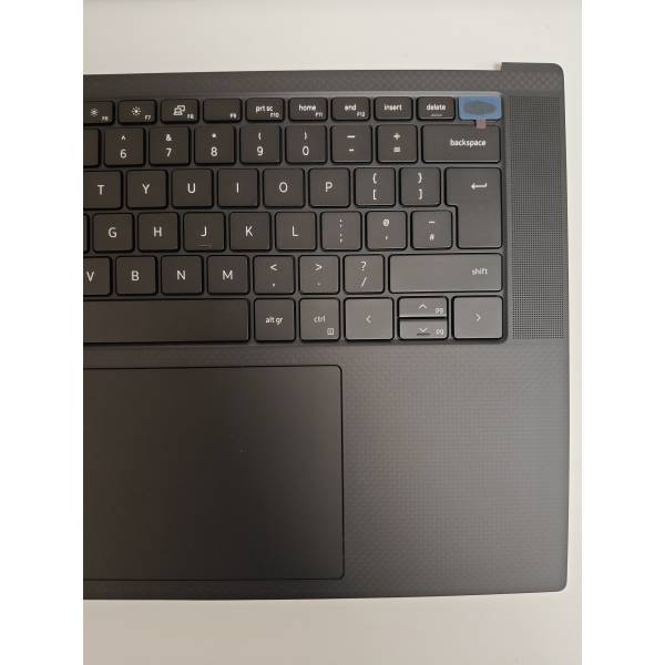 Carcasa superioara cu tastatura palmrest Laptop, Dell, XPS 15 9510, P91F, P91F002, TJP2V, 0TJP2V, 04W5M, 004W5M, AQ3RH000112, FR24081681, iluminata, neagra, layout UK