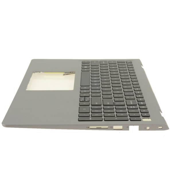 Carcasa superioara cu tastatura palmrest Laptop, Dell, Vostro 3525, P112F, P112F005, P112F006, MXC41, 0MXC41, VFY24, 0VFY24, MGFFM, 0MGFFM, FA3ZT000700-1, AP3ZT000701, EC3LK000100, iluminata, gri deschis, layout US