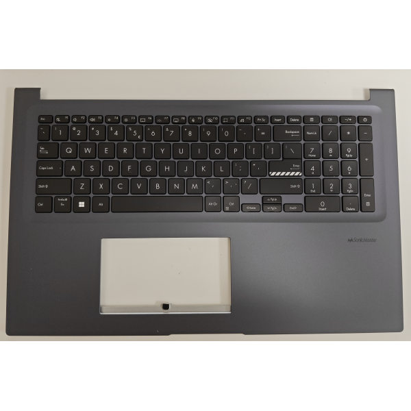 Carcasa superioara cu tastatura palmrest Laptop, Asus, VivoBook 17 S1702Q, S1702QA, 13NB0WZ2P03211-3, 13N1-EEAC22, 13N1-EEA0D01, 13NB0WZ0M0601X, M1702QA-1B, iluminata, albastru inchis, layout US