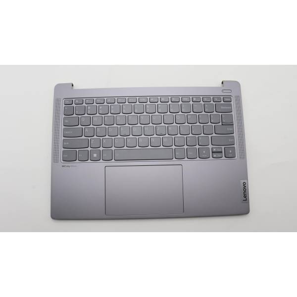 Carcasa superioara cu tastatura palmrest Laptop, Lenovo, IdeaPad Pro 5 14IRH8 Type 83AL, 5CB1K97042, HQ2072209G000, NB6368B, iluminata, Artic Grey, layout US