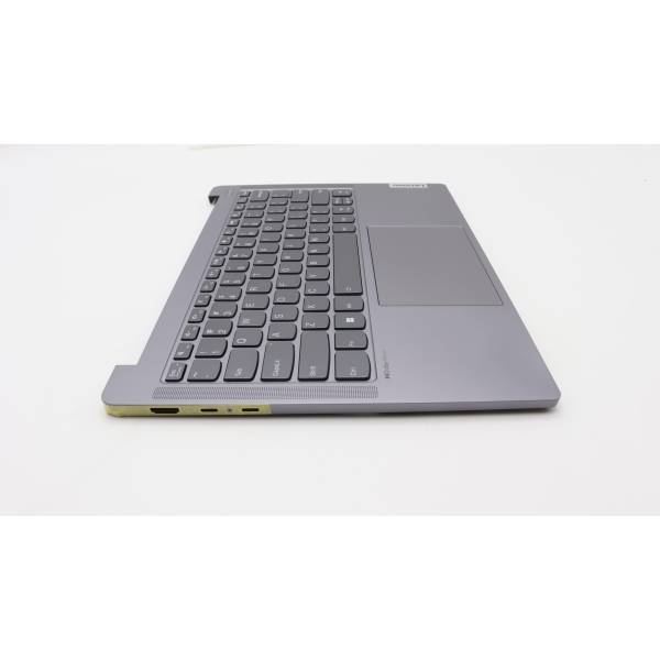 Carcasa superioara cu tastatura palmrest Laptop, Lenovo, IdeaPad Pro 5 14IRH8 Type 83AL, 5CB1K97042, HQ2072209G000, NB6368B, iluminata, Artic Grey, layout US