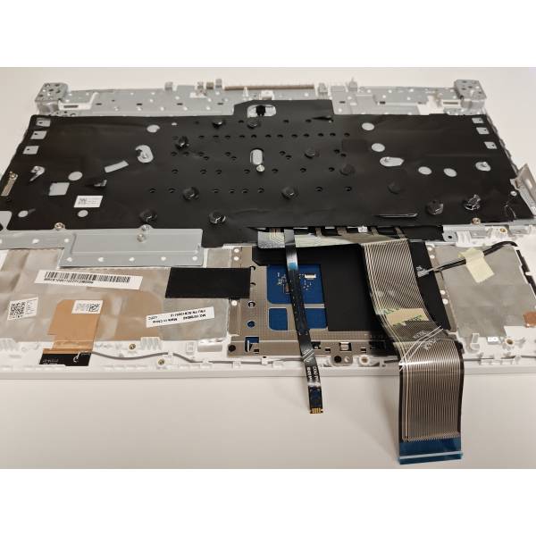 Carcasa superioara cu tastatura palmrest Laptop, Lenovo, Legion 5-15ITH6 Type 82JK, 5CB1D05094, 5CB1D05090, AP1ZT000340, EL1ZT000W00, HY560, iluminata, 4 pini, alba, layout US