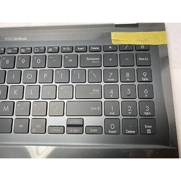 Carcasa superioara cu tastatura palmrest Laptop, Asus, ZenBook Pro 15 UM5500Q, UM5500QA, 90NB0RW1-R30UI0, 90NB0RW1-R30US0, 13NB0RW1P01011-1, 13NB0RW1AM0201, 33UJ7TAJN00, FAUJ008010, 13NB0RW1M06011, iluminata, neagra, layout US
